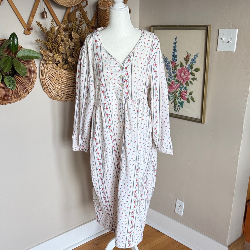 Floral Button-Down ‘Granny’ Nightgown